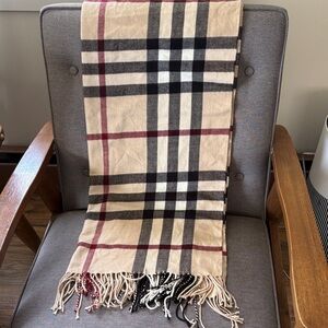 Rossi Cashmere plaid blanket Fringe Scarf